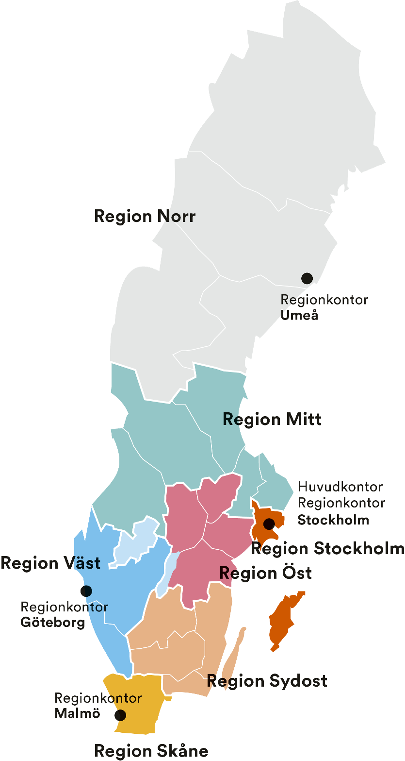 Regioner I Sverige Karta | Karta