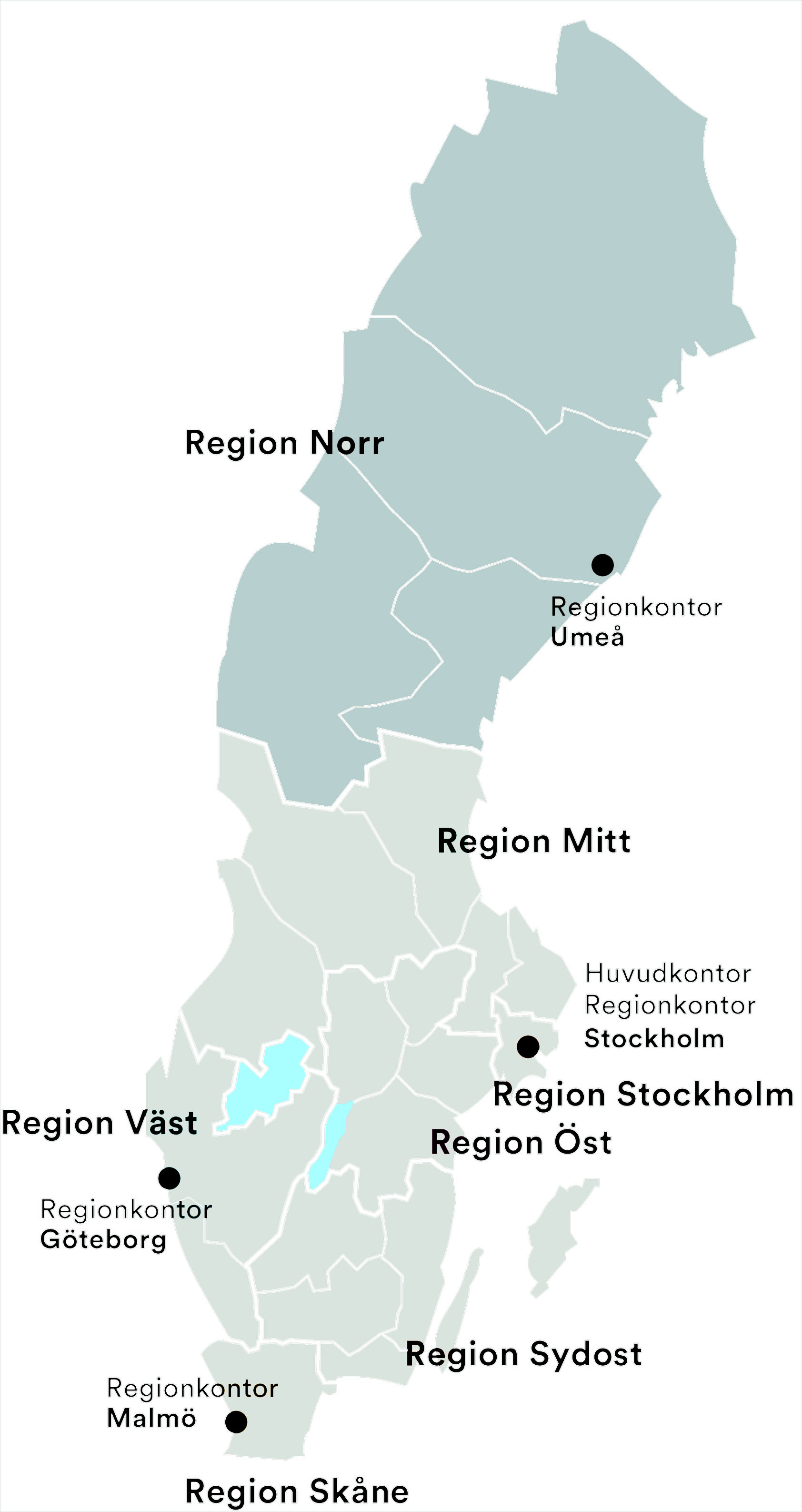 Karta region Norr